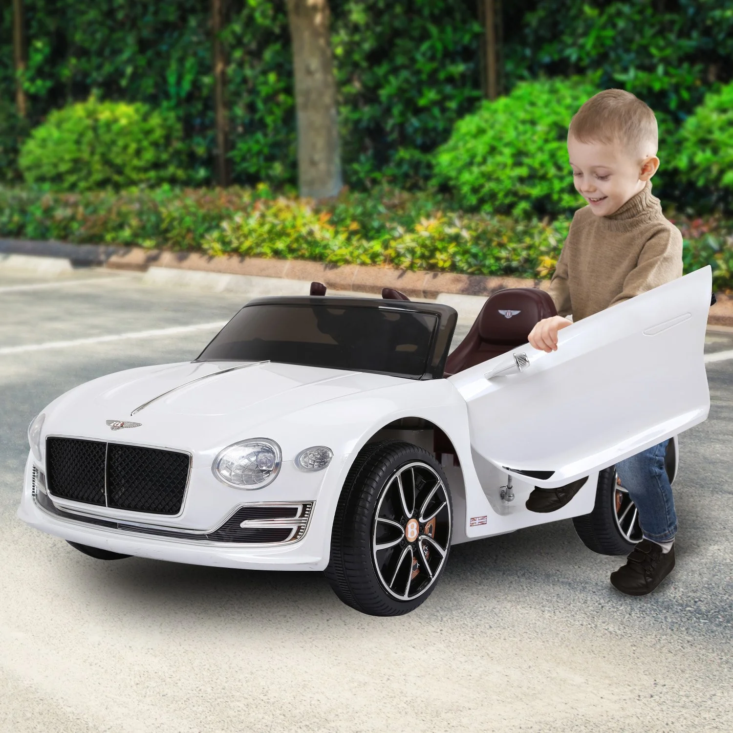 Bentley Exp 12 Speed 6E Licensed Kids Ride On Electric Car Remote Control - White - Nurns