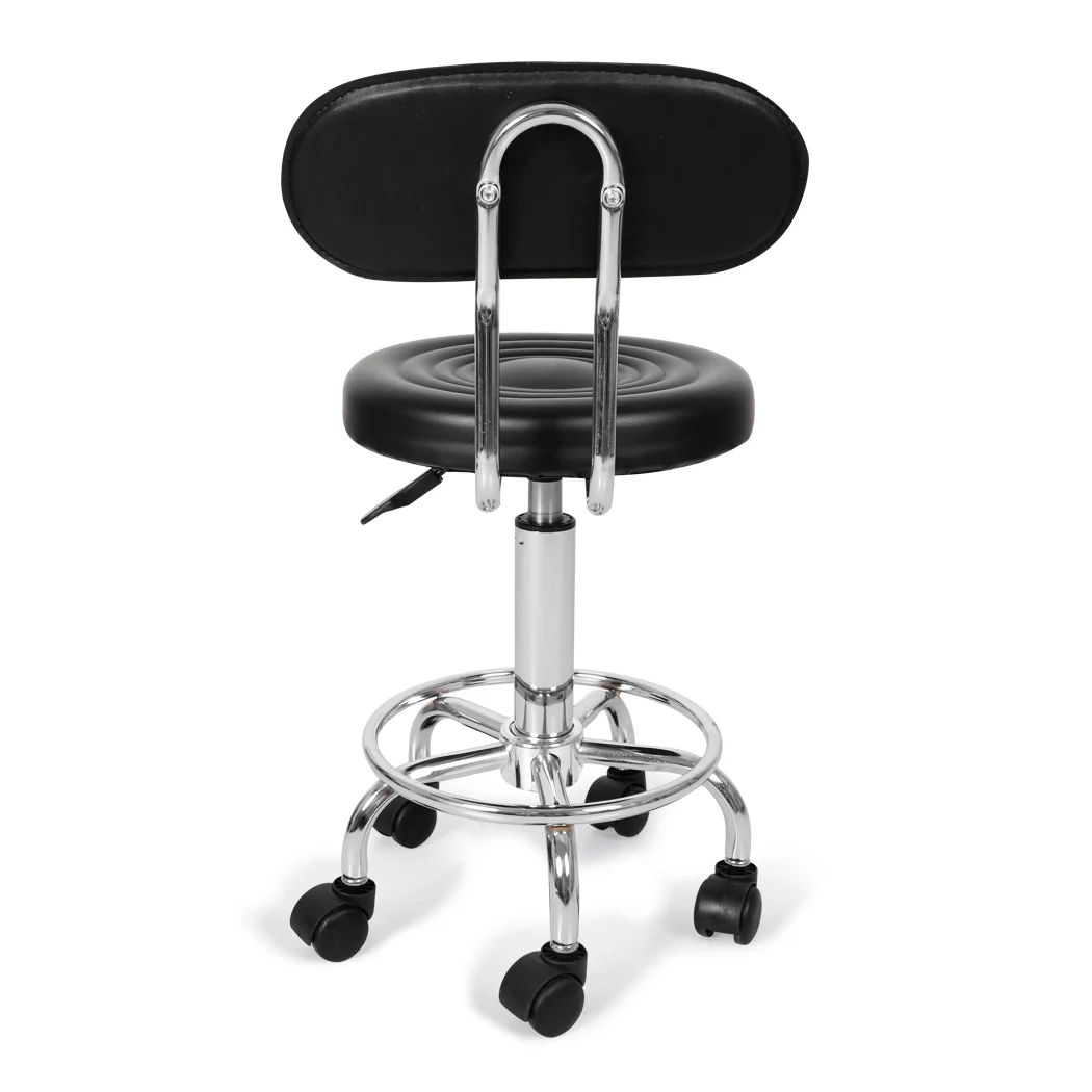 Salon Stool Swivel Bar Stools Chairs Barber Hydraulic Lift Hairdressing - Black - Nurns