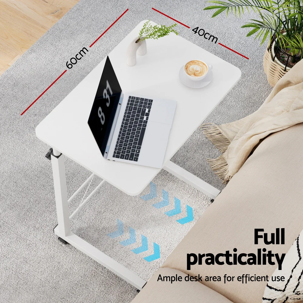 Artiss Laptop Desk Table Adjustable 60cm White - Nurns