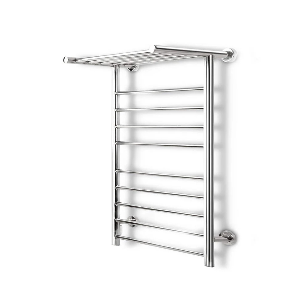 Electric Heated Towel Rail Rack 14 Bars Wall Mounted Clothes Dry Warmer - Nurns