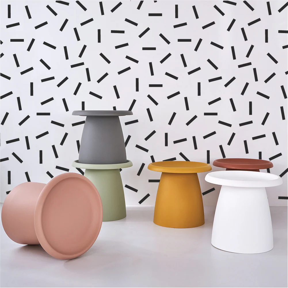 Iliana Coffee Table Round 52cm Plastic - White - Nurns