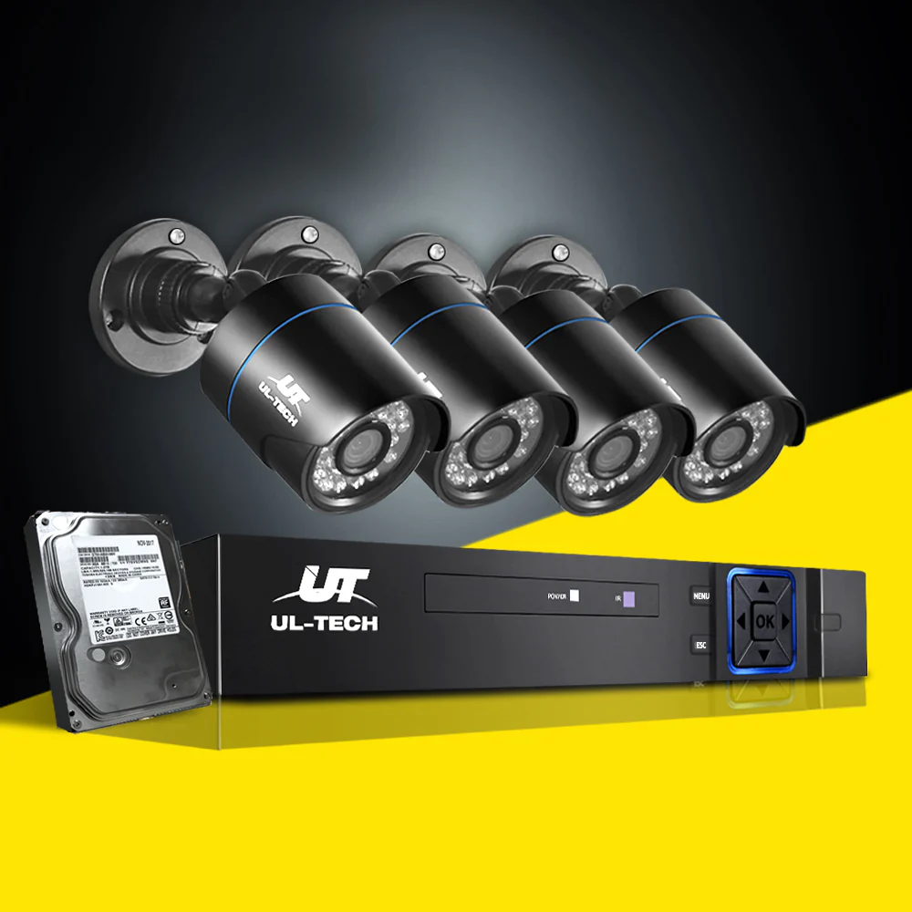 CCTV Security System 8CH DVR 8 Cameras 1TB Hard Drive - Nurns