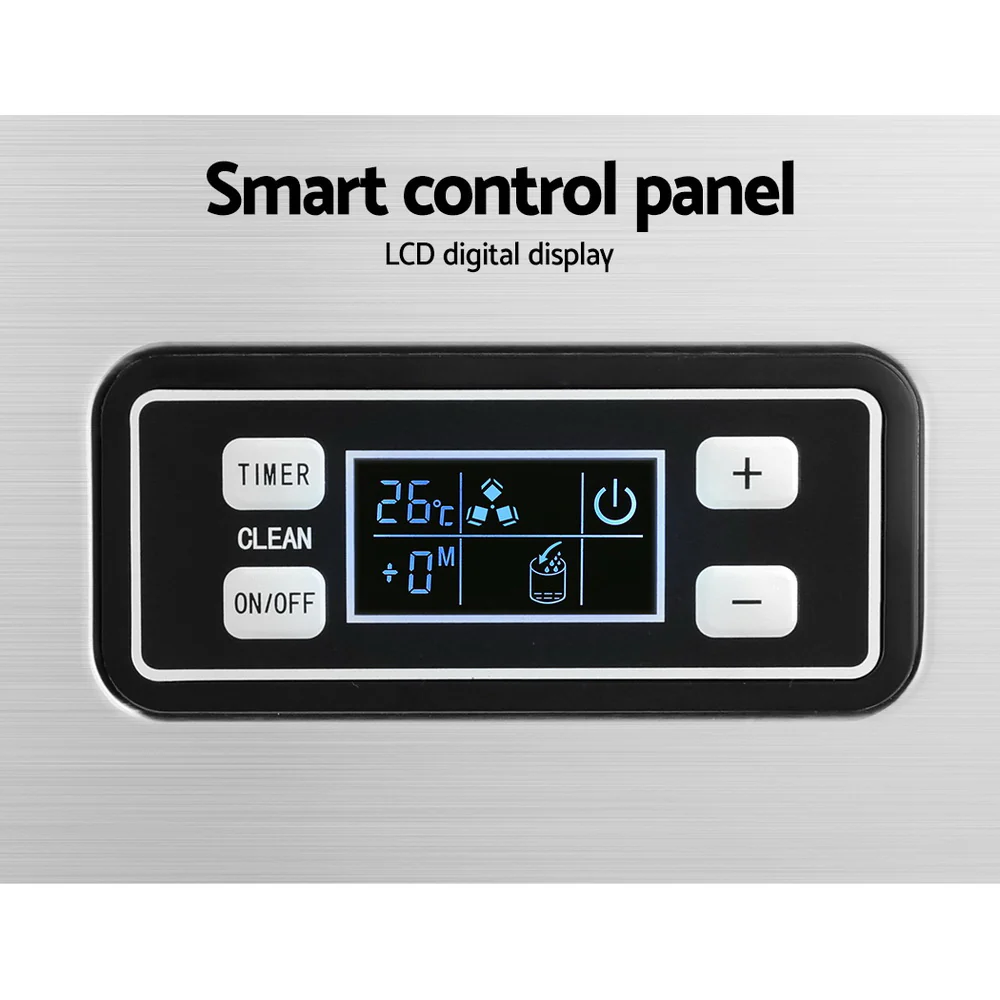 Devanti Commercial Ice Maker Machine 45kg Ice Cube Tray Bar Stainless Steel - Nurns