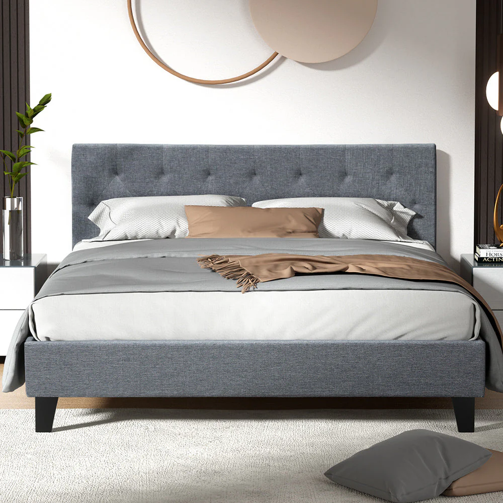 Citrin Bed & Mattress Package - Grey Queen - Nurns