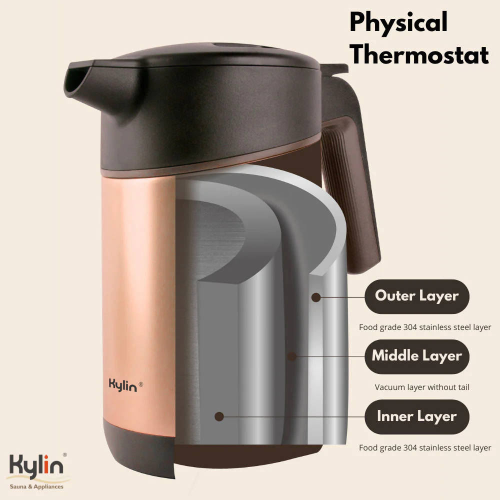 Kylin Vacuum Thermal Insulated Kettle 1.5L AU-K5051 - Nurns