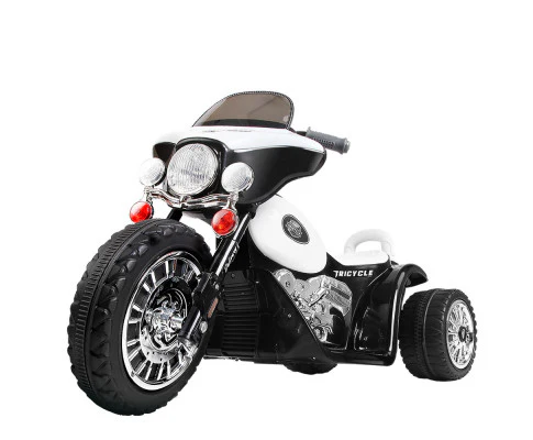 Kids Ride On Motorbike Motorcycle Toys - White - Nurns