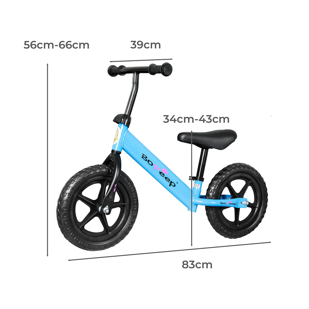 Kids Balance Bike Ride On Toys Push Bicycle Children Outdoor Toddler Safe - Blue - Nurns