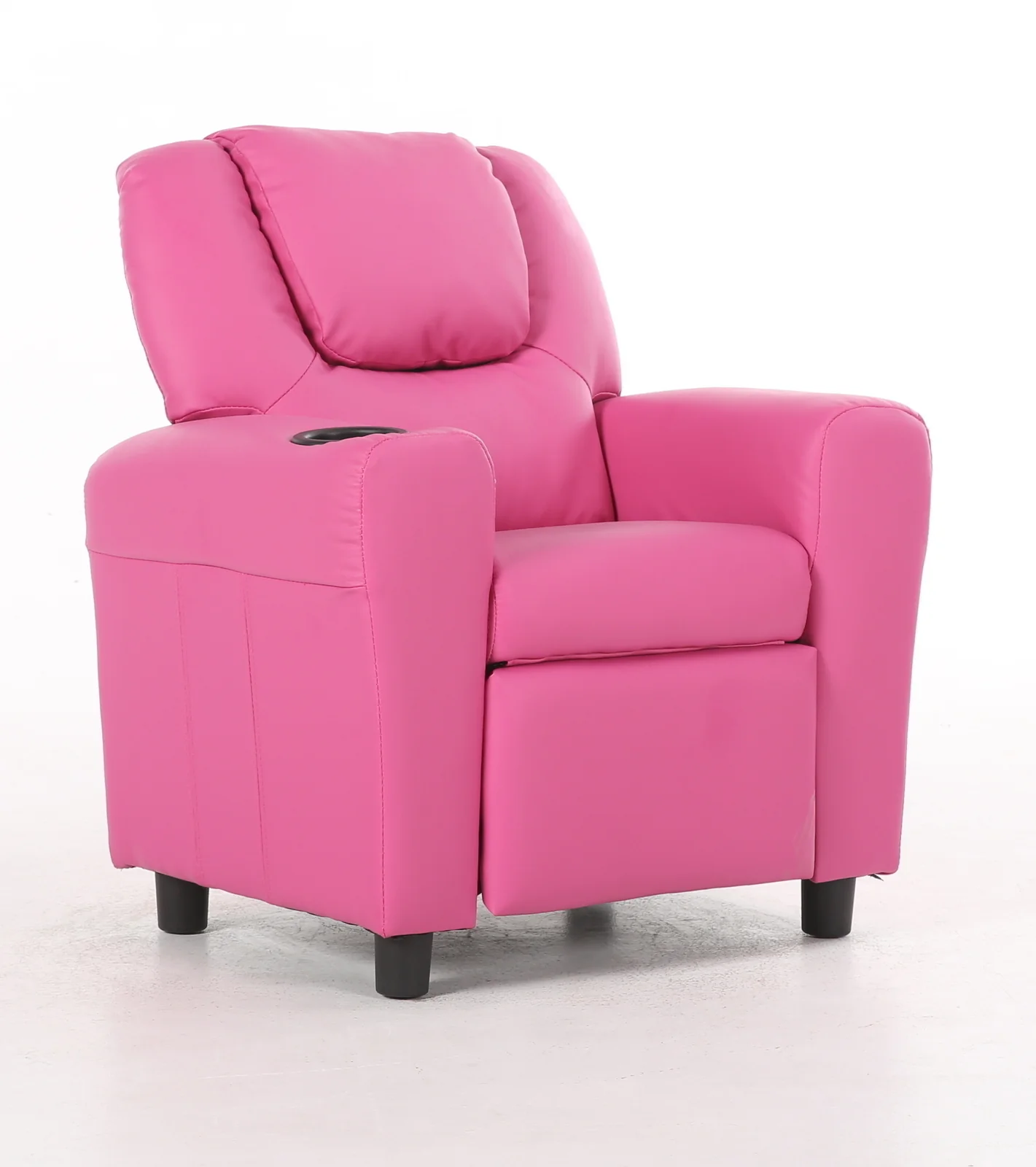 Pierce Kids Recliner Chair Sofa Children Lounge Couch PU Armchair - Pink - Nurns