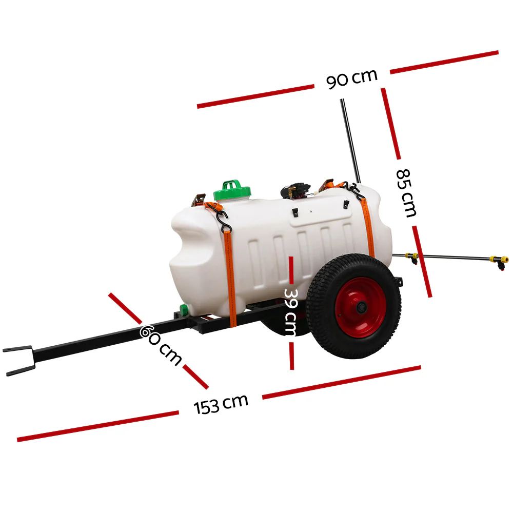 Weed Sprayer 100L Tank with 1.5m Boom Trailer - Nurns
