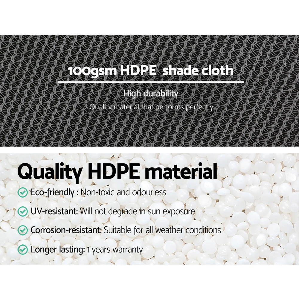 Instahut 50% Shade Cloth 1.83x30m Shade cloth Wide Heavy Duty White - Nurns