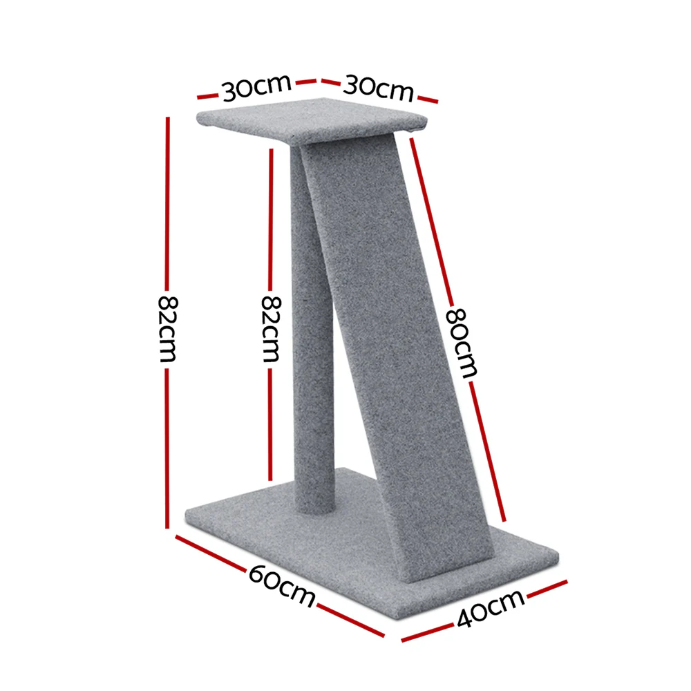 Cat Tree Trees Scratching Post Scratcher Tower Condo House Climb 82cm - Grey - Nurns
