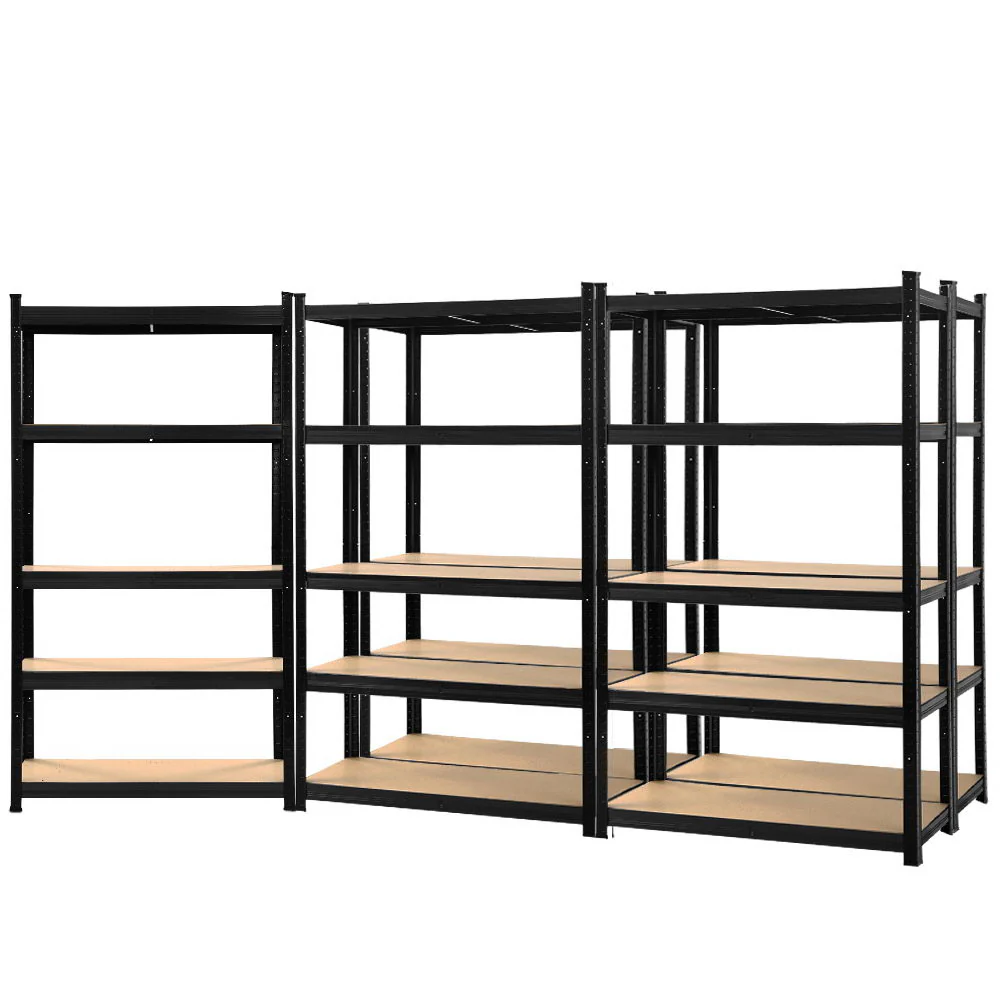 Giantz 5x1.8M Garage Shelving Warehouse Rack Pallet Racking Storage Shelf Black - Nurns