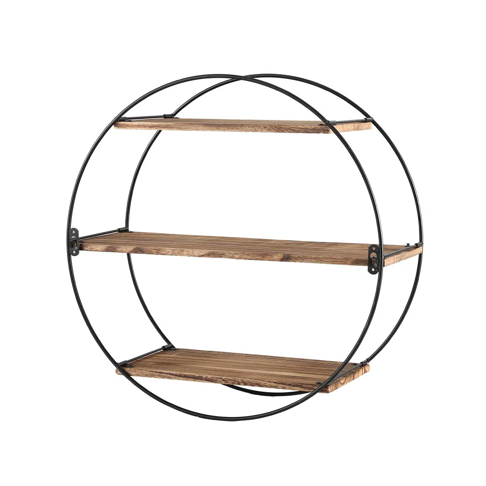Artiss Floating Wall Shelf Round 3-Tier - Nurns