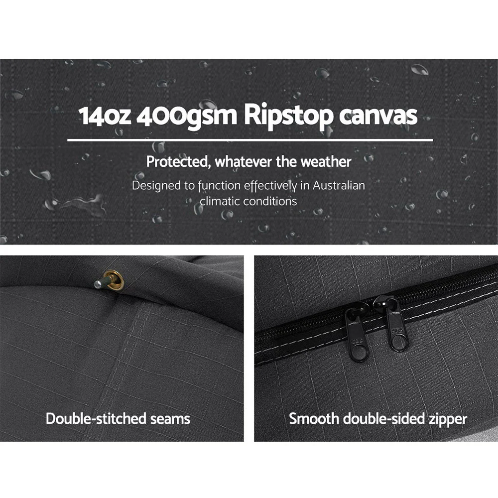 Double Swag Camping Swags Canvas Free Standing Dome Tent Dark Grey - Nurns