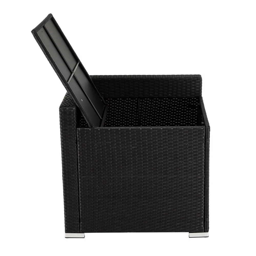 Spencer 7-Seater Furniture Modular Lounge Sofa 8-Piece Outdoor Sofa - Black - Nurns