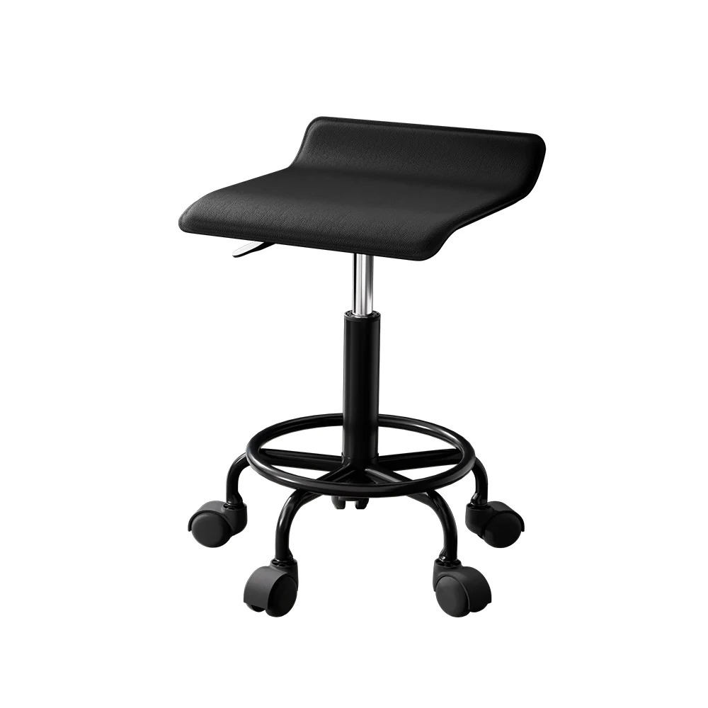 Salon Stool Square Swivel Chair Black - Nurns