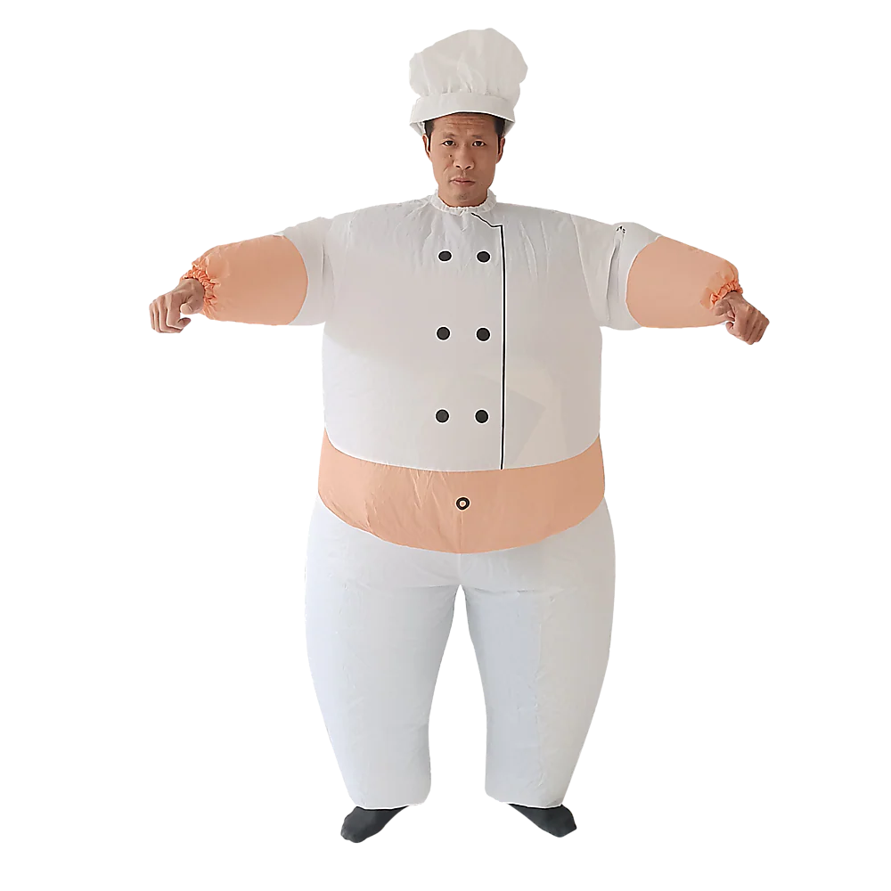 CHEF Fancy Dress Inflatable Suit - Fan Operated Costume - Nurns
