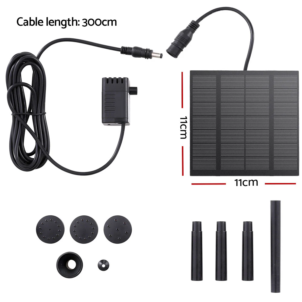 Solar Pond Pump Submersible Powered Garden Pool Water Fountain Kit 2.6FT - Nurns