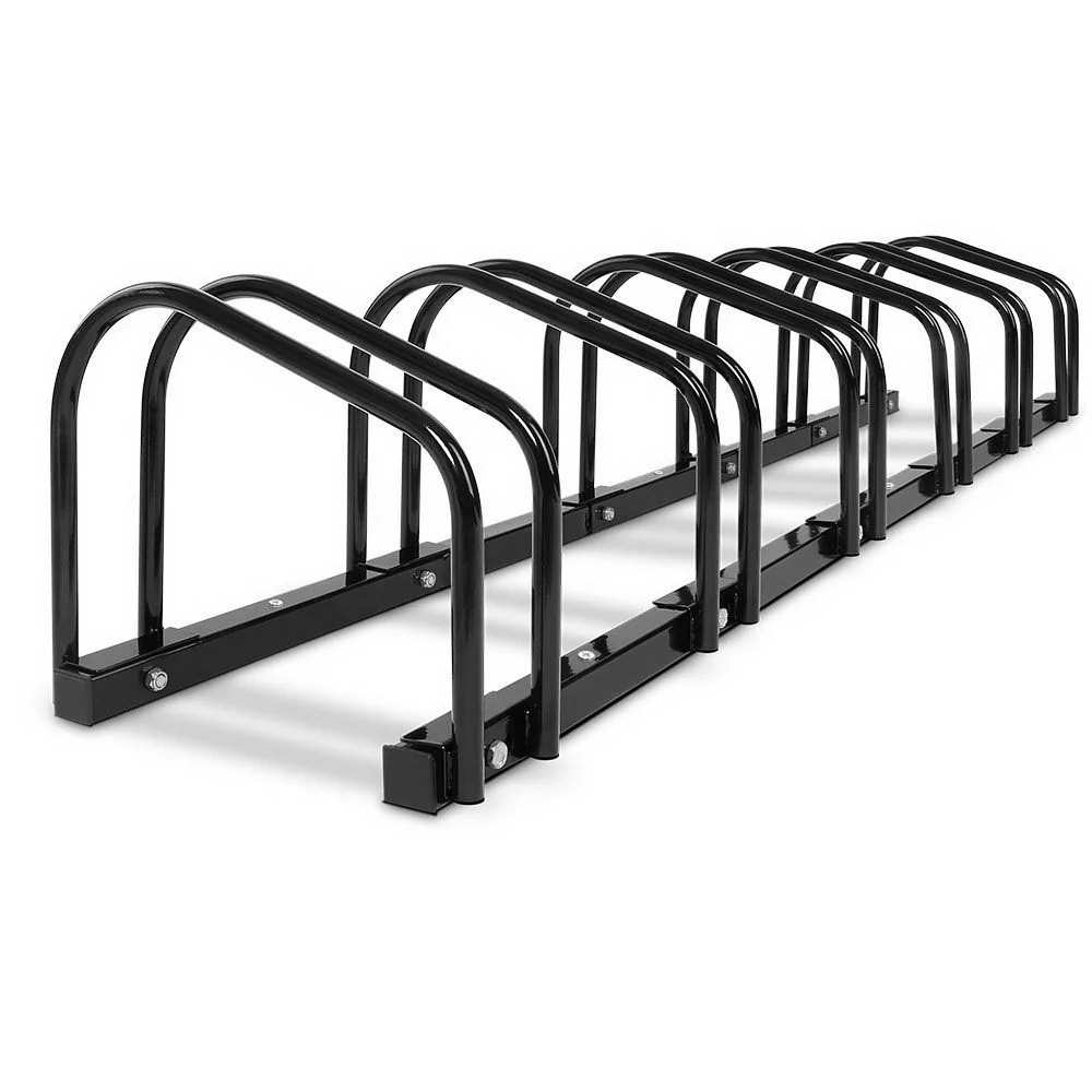 6 Bike Stand Floor Bicycle Storage Black - Nurns