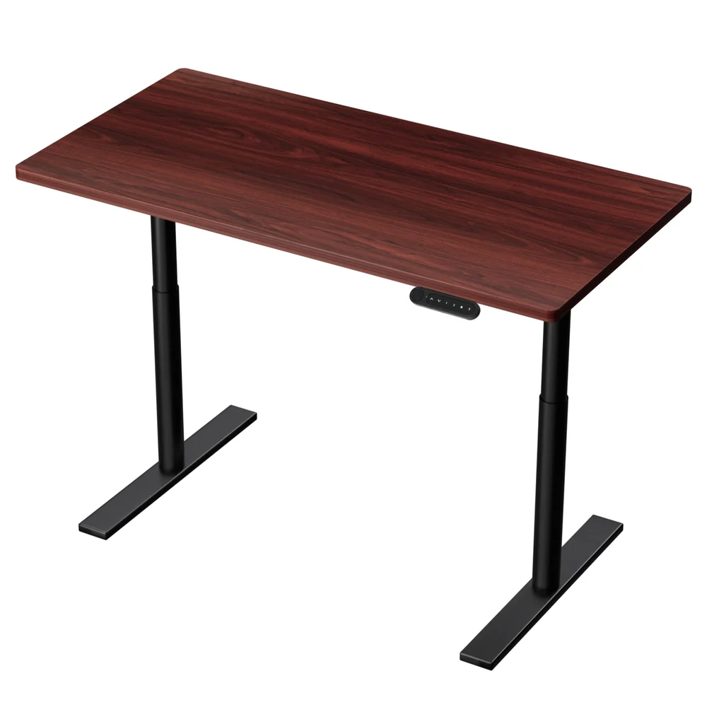 Artiss Standing Desk Motorised Electric Dual Motor Walnut 120cm - Nurns