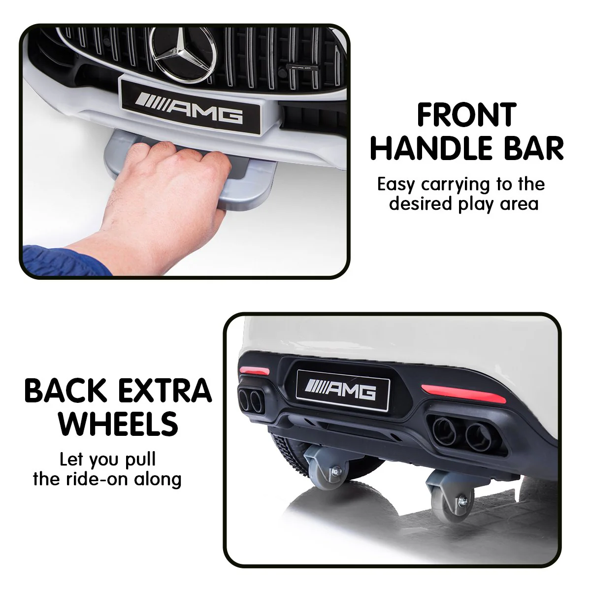 Mercedes Benz Licensed Kids Electric Ride On Car Remote Control - White - Nurns