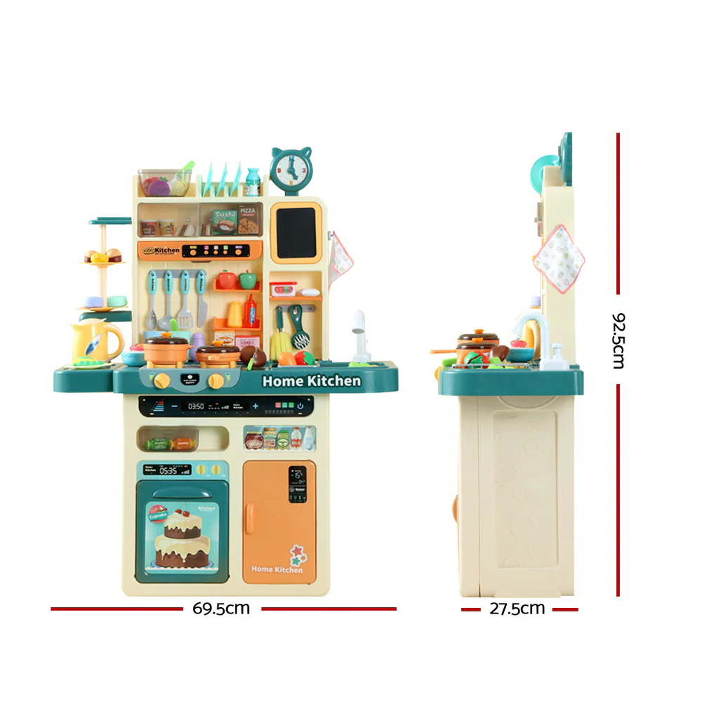 Kids Kitchen Pretend Play Set Cooking Sound Steam Light Function - Nurns
