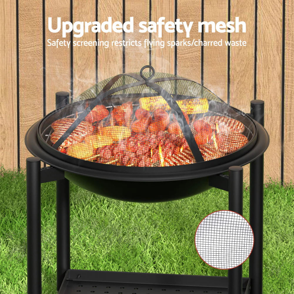 Fire Pit BBQ Grill 2-in-1 Outdoor - Nurns