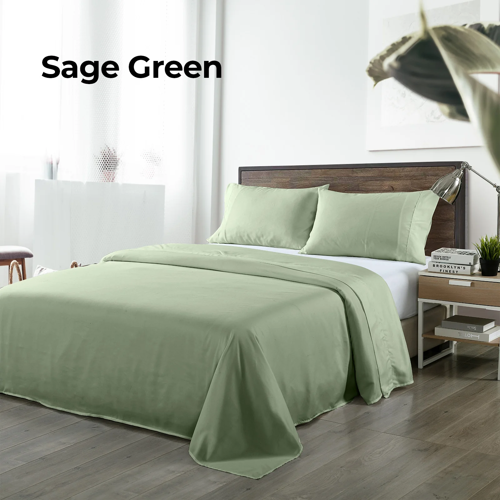 King Royal Comfort Blended Bamboo Sheet Set Sage Green - Nurns