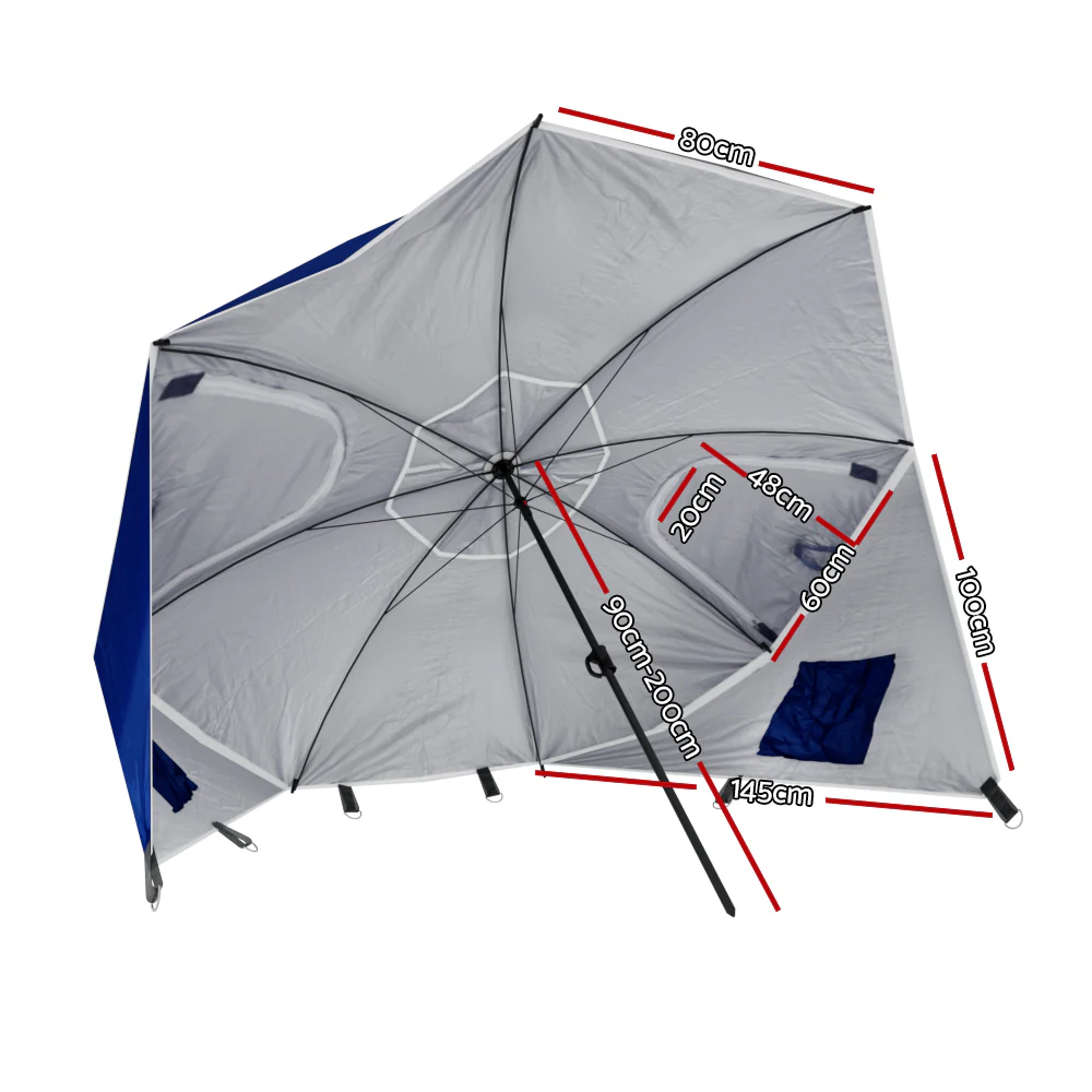 Instahut Beach Umbrella Outdoor Umbrellas Garden Sun Extension Pole Sun Canopy - Nurns