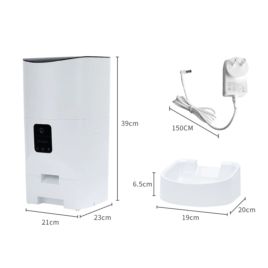 Smart Pet Feeder Camera Dog Cat Automatic Food Dispenser Portable Remote Bowl - Nurns