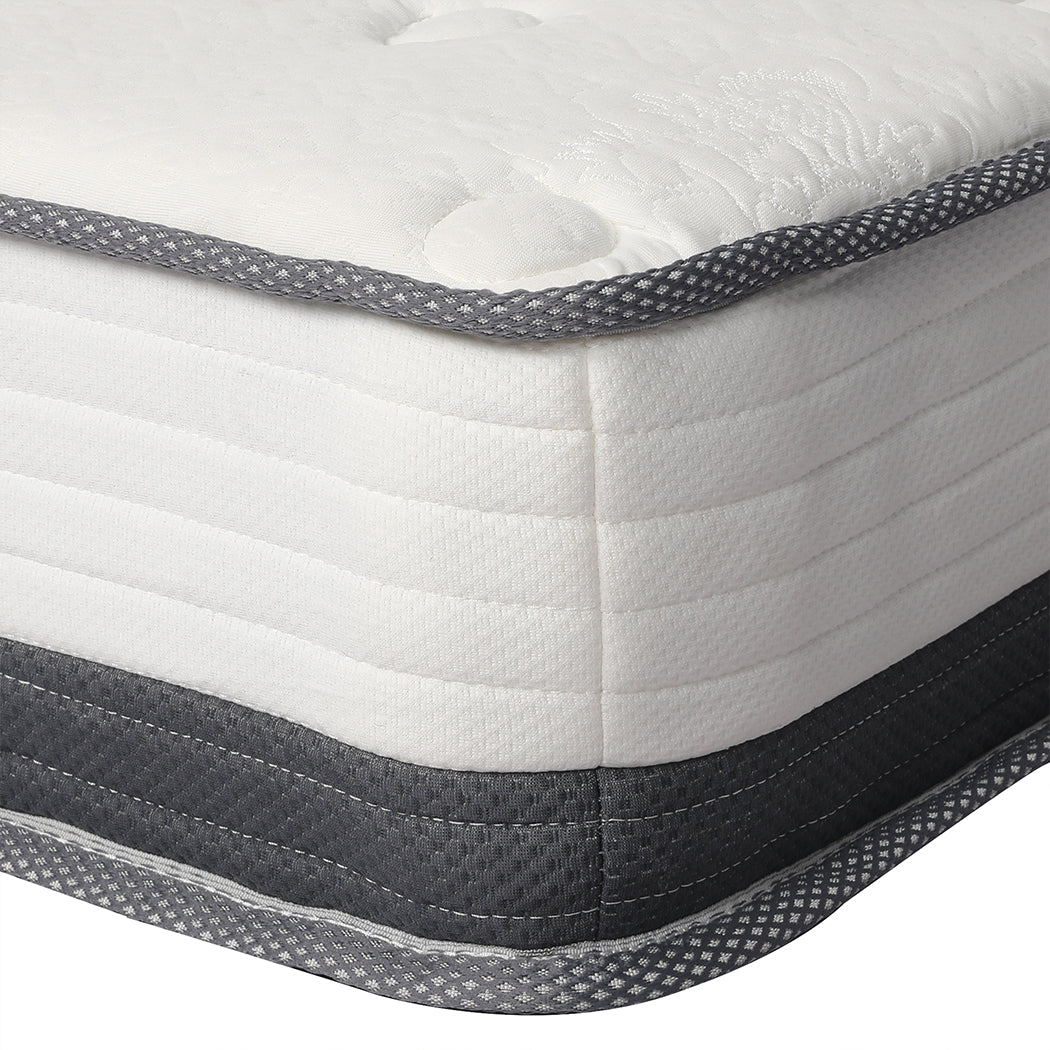 France 21cm Spring Mattress Premium Top Foam Medium Firm - King Single - Nurns