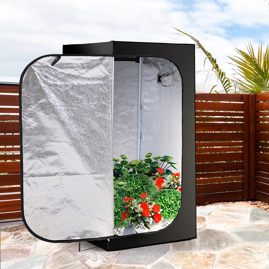 Garden Hydroponics Grow Room Tent Reflective Aluminum Oxford Cloth 75x75x130cm - Nurns