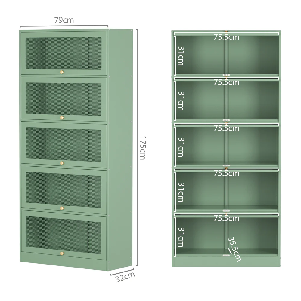 Kian Metal Buffet Sideboard Cabinet - Green - Nurns
