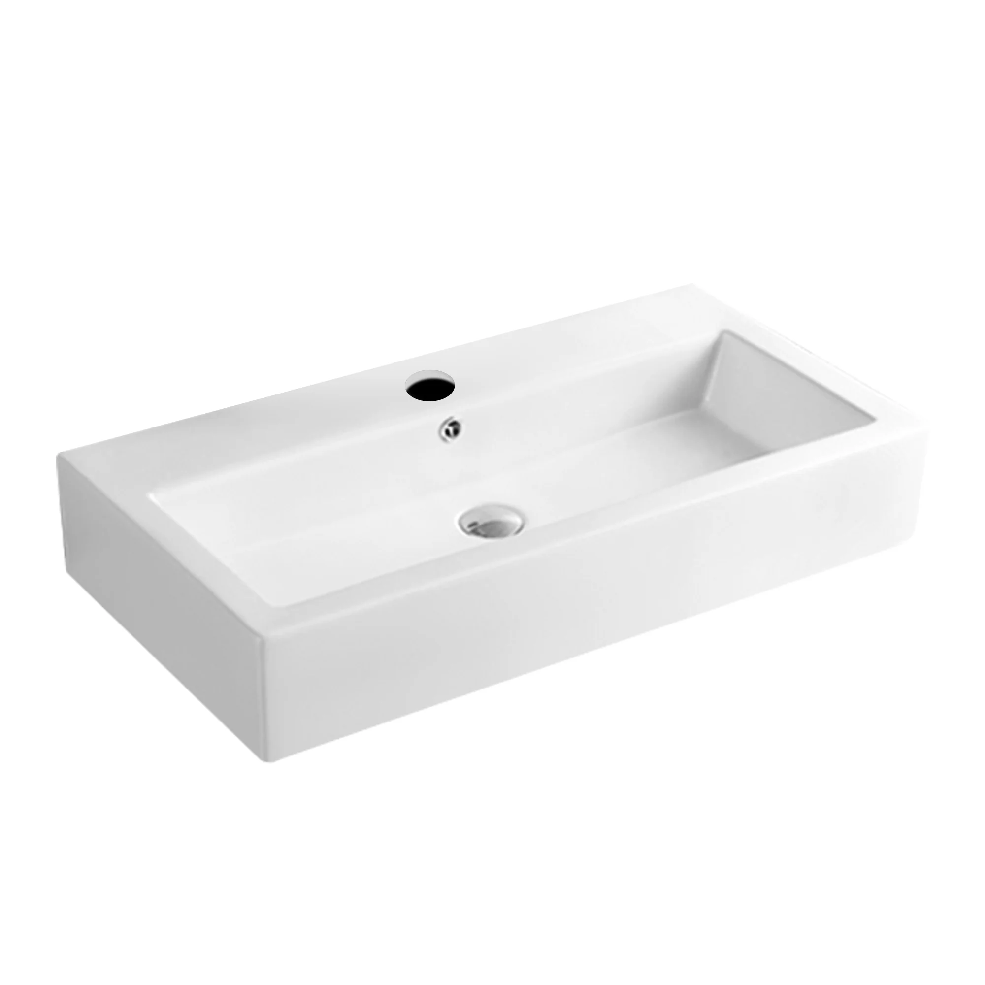 Rectangular Ceramic Basin Bathroom Wash Counter Top Hand Wash Bowl Sink Vanity Above Basins - Nurns
