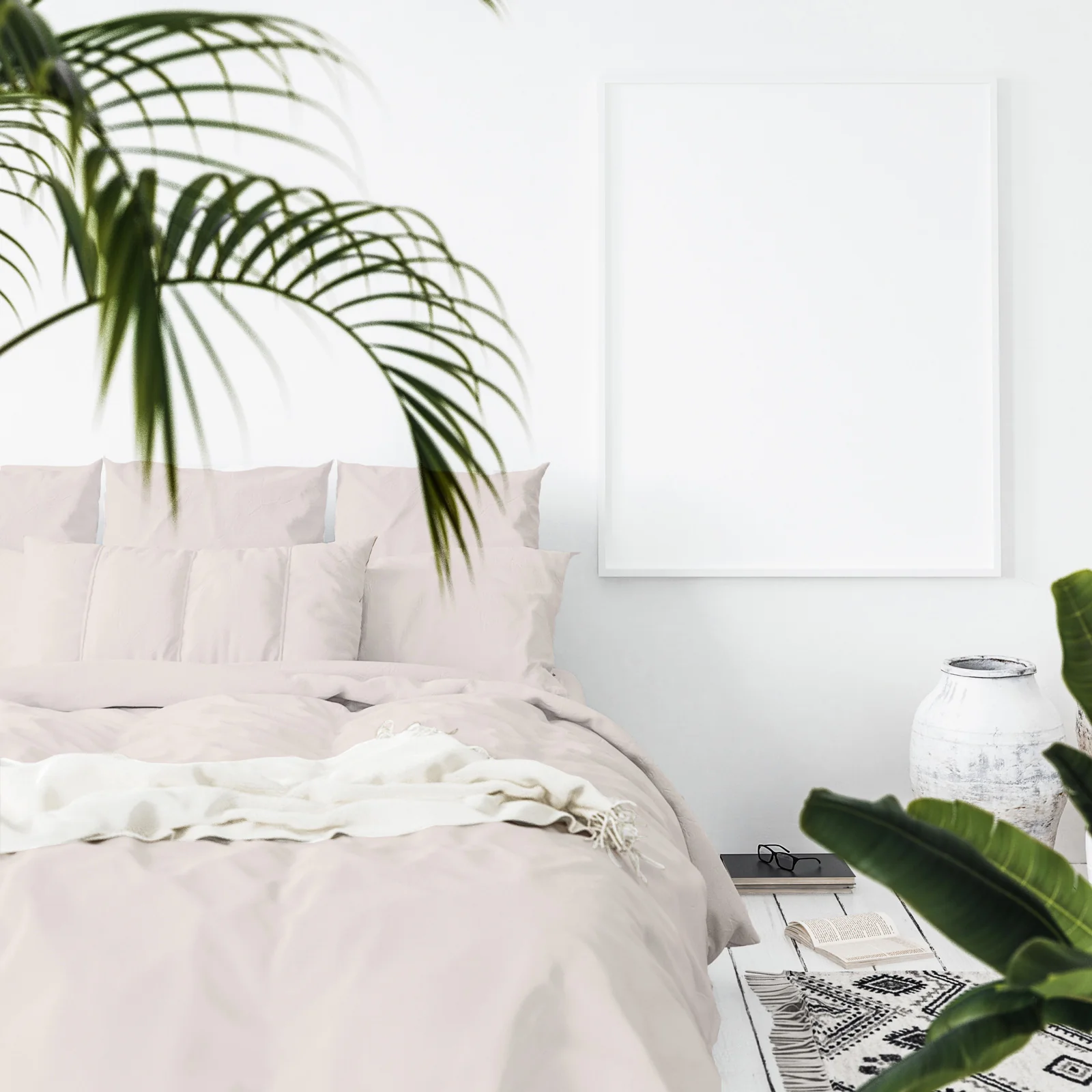 KING 1000TC Hotel Grade Bamboo Cotton Quilt Cover Pillowcases Set - Pink - Nurns