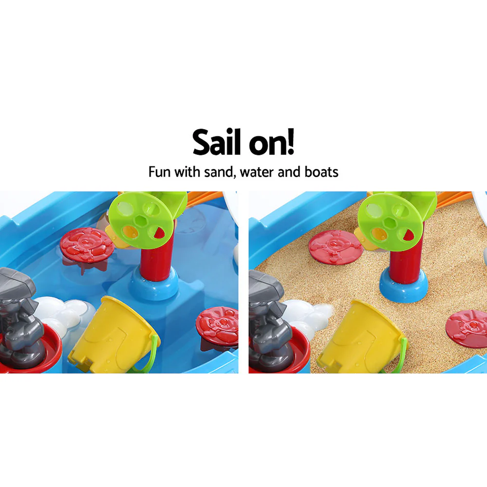 Kids Sandpit Pretend Play Set Outdoor Toys Water Table Activity Play Set - Nurns