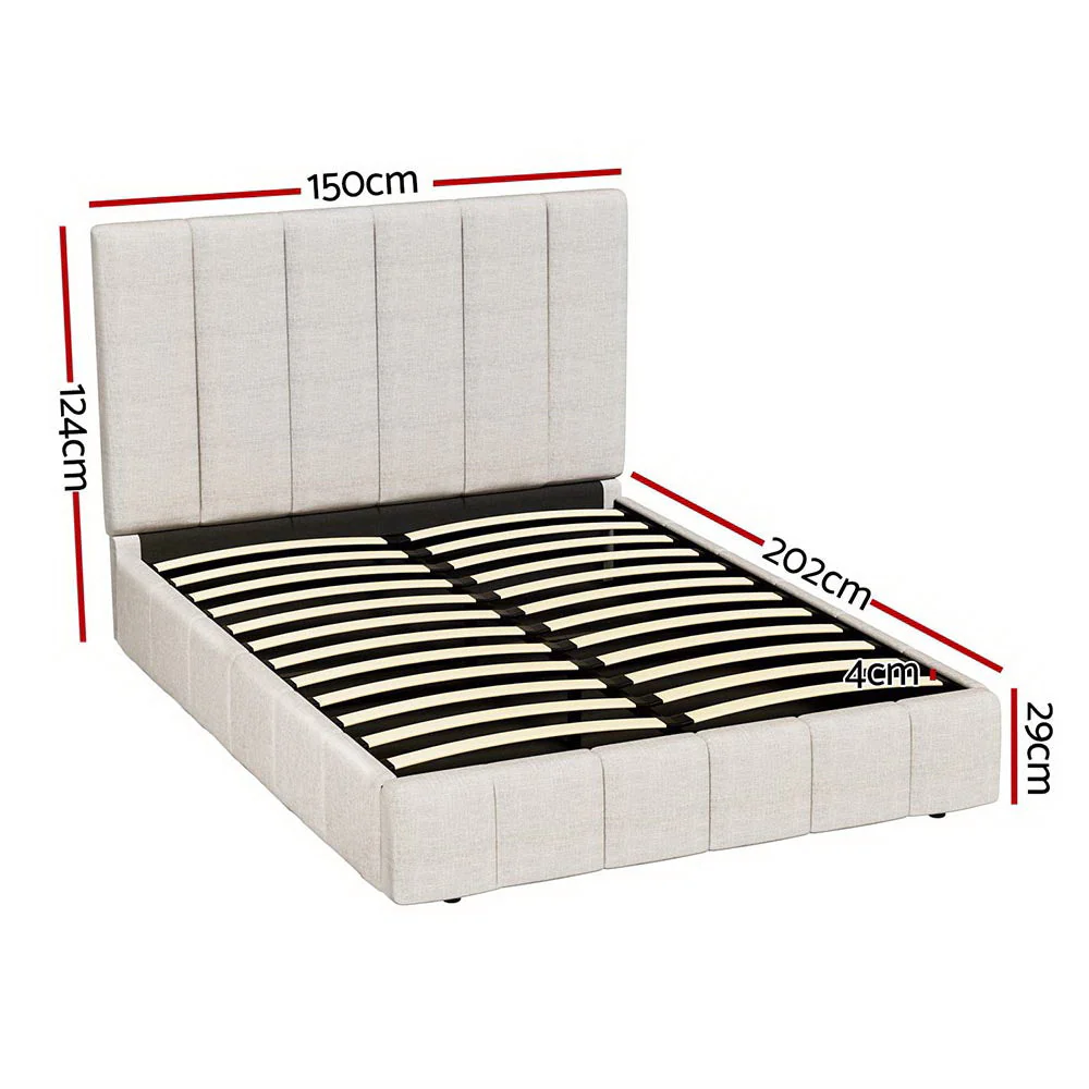 Genteel Bed & Mattress Package with 32cm Mattress - Beige Double - Nurns