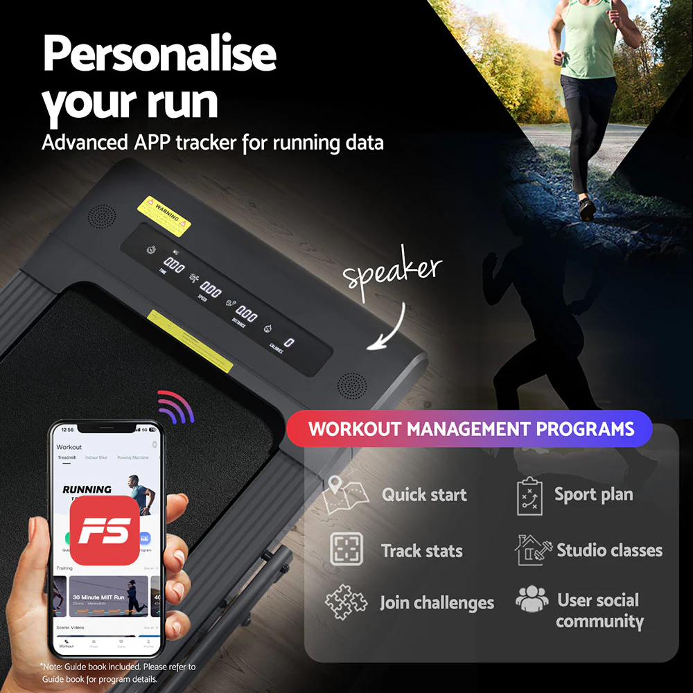 Everfit Treadmill Electric Walking Pad Under Desk Home Gym Fitness 400mm Grey - Nurns