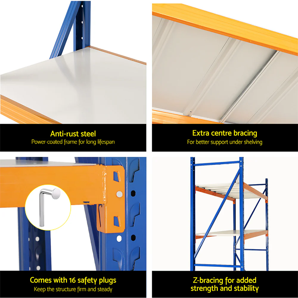 Giantz 2Mx2M Garage Shelving Warehouse Rack Pallet Racking Storage Shelf Blue - Nurns