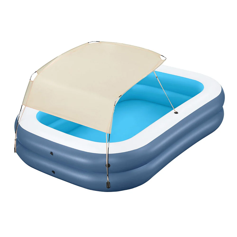 Bestway Kids Inflatable Pool Above Ground Splash Pool with Sunshade 254x178cm - Nurns