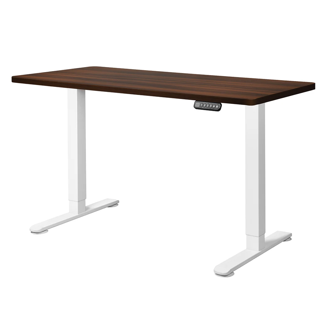 Levede Motorised Standing Desk Adjustable 140cm Walnut 1000x 1mm - Nurns