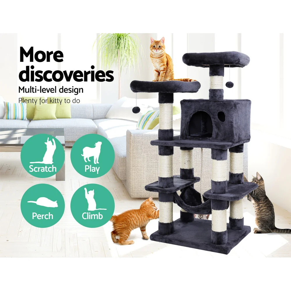 Cat Tree Trees Scratching Post Scratcher Tower Condo House Furniture Wood - Nurns