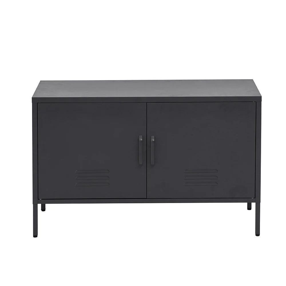 Magnus Buffet Sideboard Metal Cabinet - Charcoal - Nurns