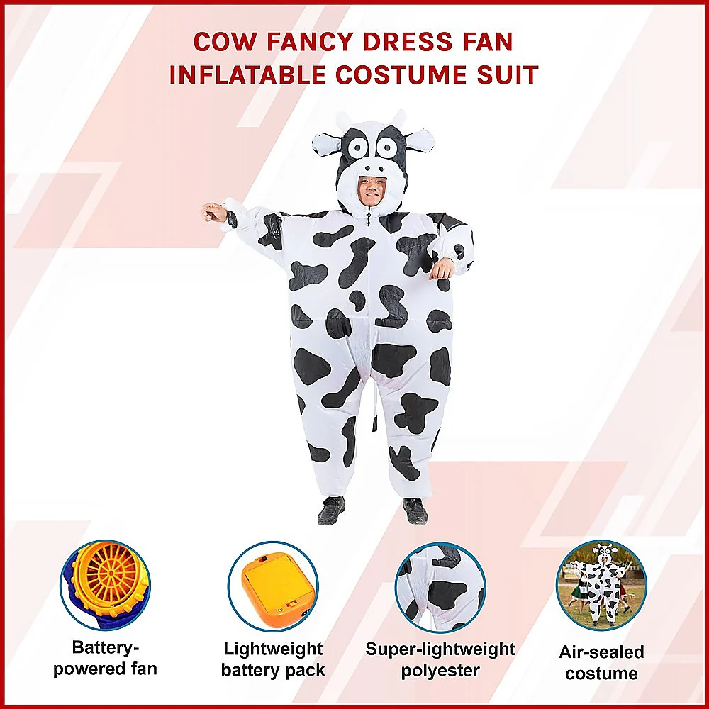 COW Fancy Dress Fan Inflatable Costume Suit - Nurns