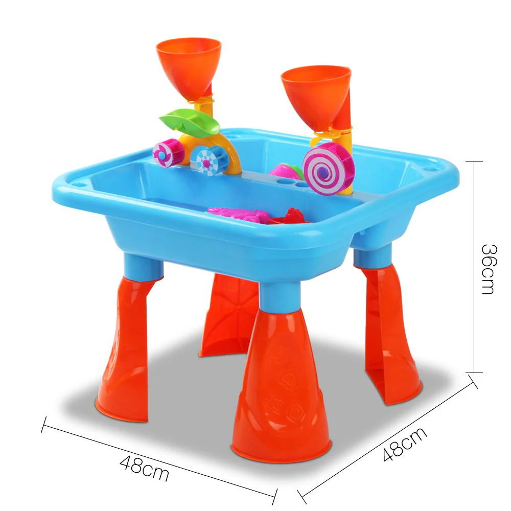 Kids Sandpit Pretend Play Sets Beach Toys Outdoor Sand Water Table Set - Nurns