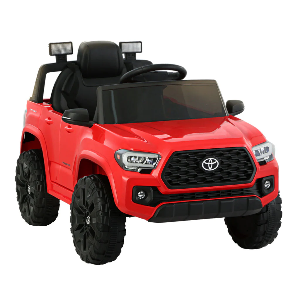 Toyota Ride On Car Kids Electric Toy Cars Tacoma Off Road Jeep 12V Battery - Red - Nurns