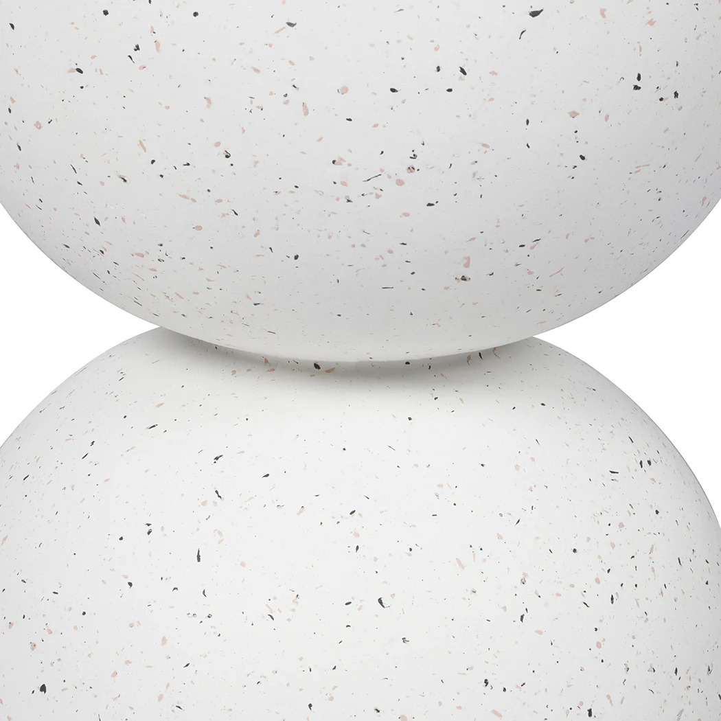 Iskander Side End Table Terrazzo Tables - Beige - Nurns