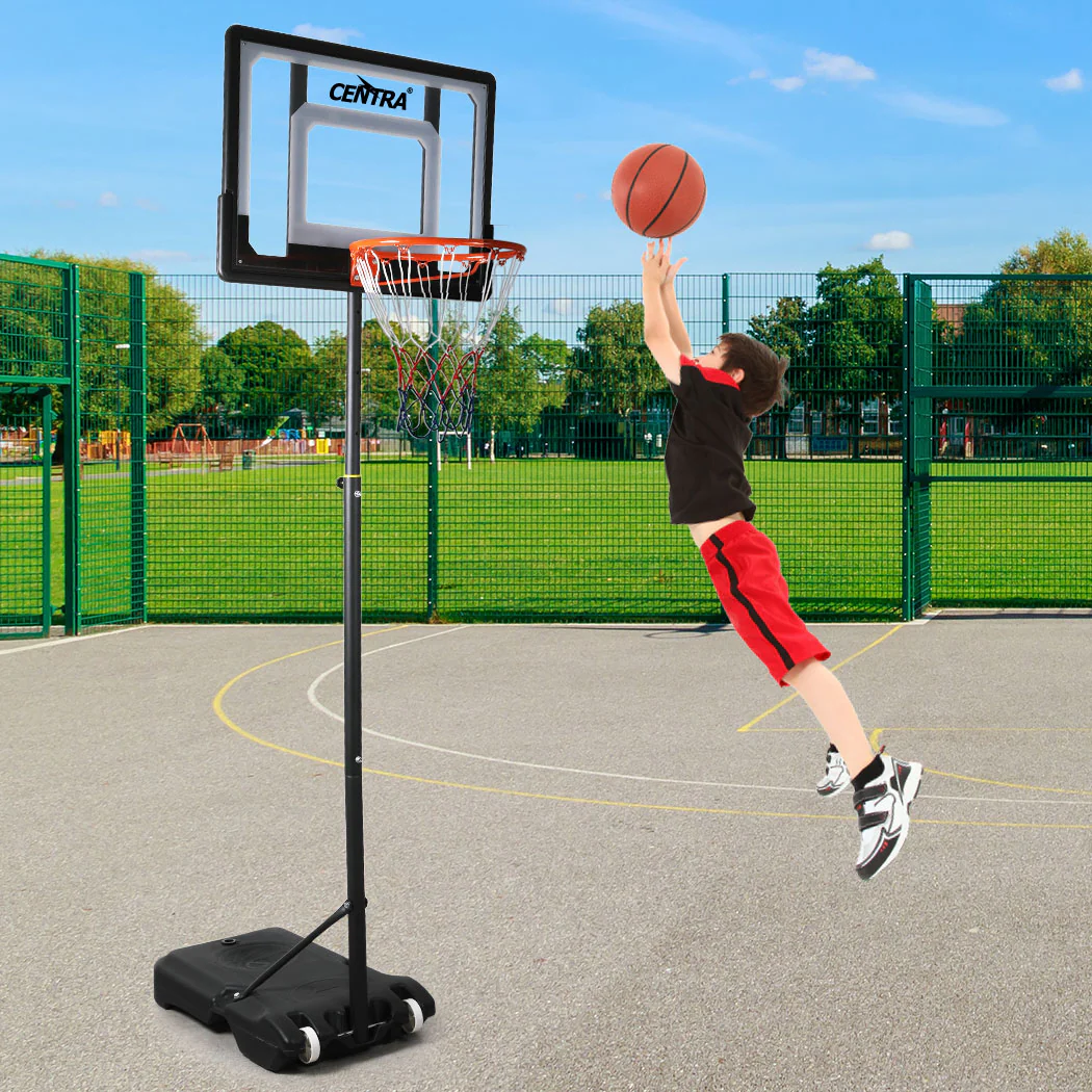 Basketball Stand Hoop System Ring Portable 2.1M Adjustable Height Kids In Ground - Nurns
