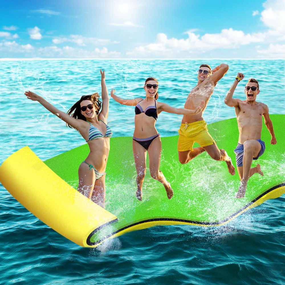 Floating Mat Water Slide Park Stand Up Paddle Pool Sea 365cm - Nurns