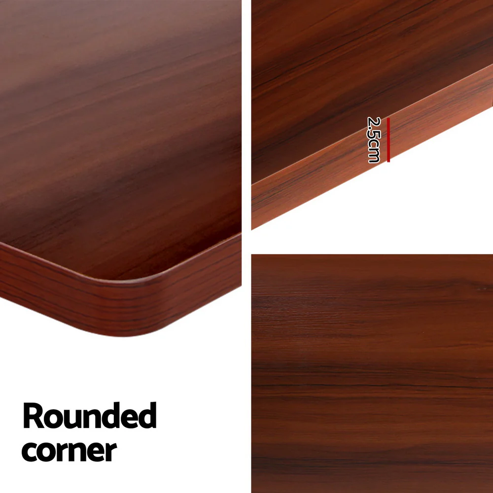 Artiss Standing Desk Motorised Dual Motor Walnut 140cm - Nurns